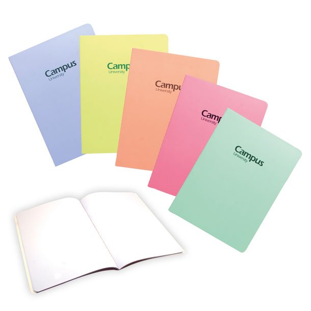 LIBRETA COSIDA CAMPUS 190X255MM 36 HOJAS 80 GRAMOS PASTEL LISO