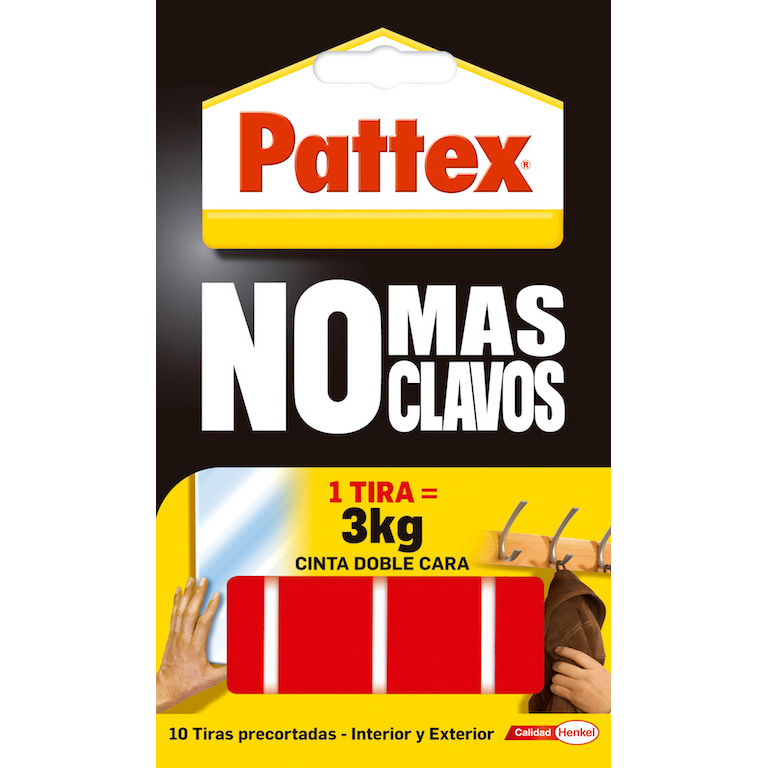 CINTA ADHESIVA DOBLE CARA PATTEX NO MÁS CLAVOS
