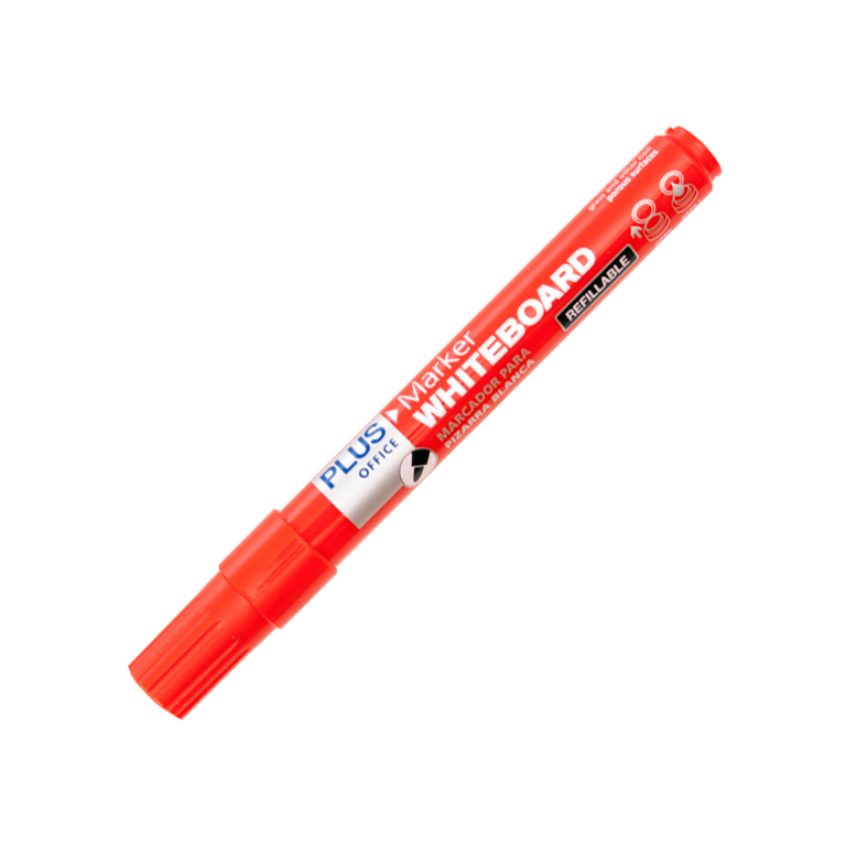 ROTULADOR MARCADOR DE PIZARRA RECARGABLE PLUS OFFICE ROJO