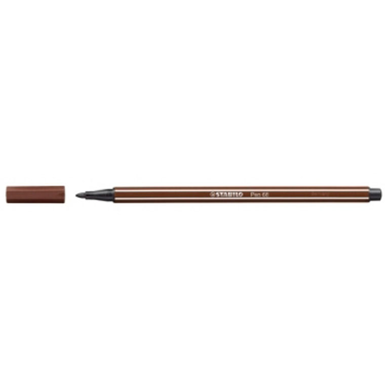 ROTULADOR STABILO PEN 68 PUNTA DE FIBRA ACUARELABLE COLOR MARRON 1 MM