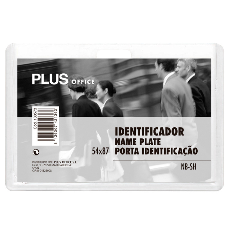 IDENTIFICADOR PLUS OFFICE PP RÍGIDO 54X87MM HORIZONTAL