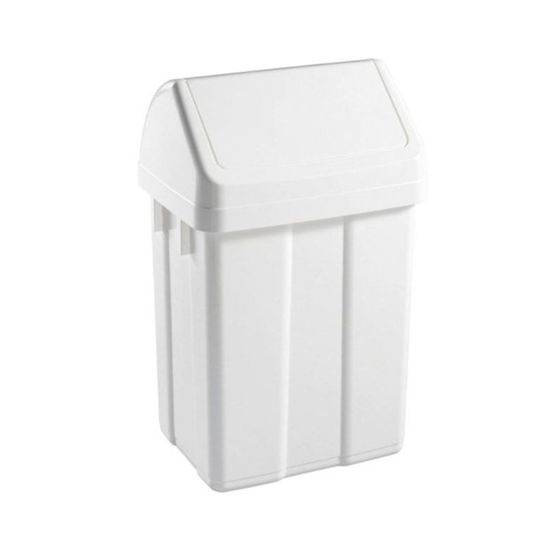 PAPELERA BASCULANTE DAHI 50 LITROS BLANCO
